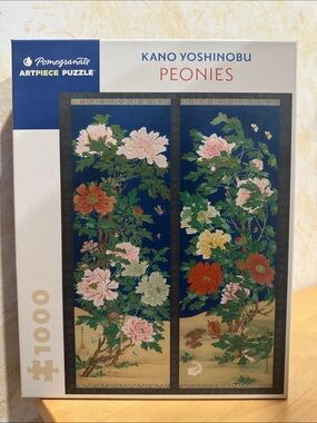 Pomegranate Kano Yoshinobu Peonies - 1000 Piece Puzzle - COMPLETE